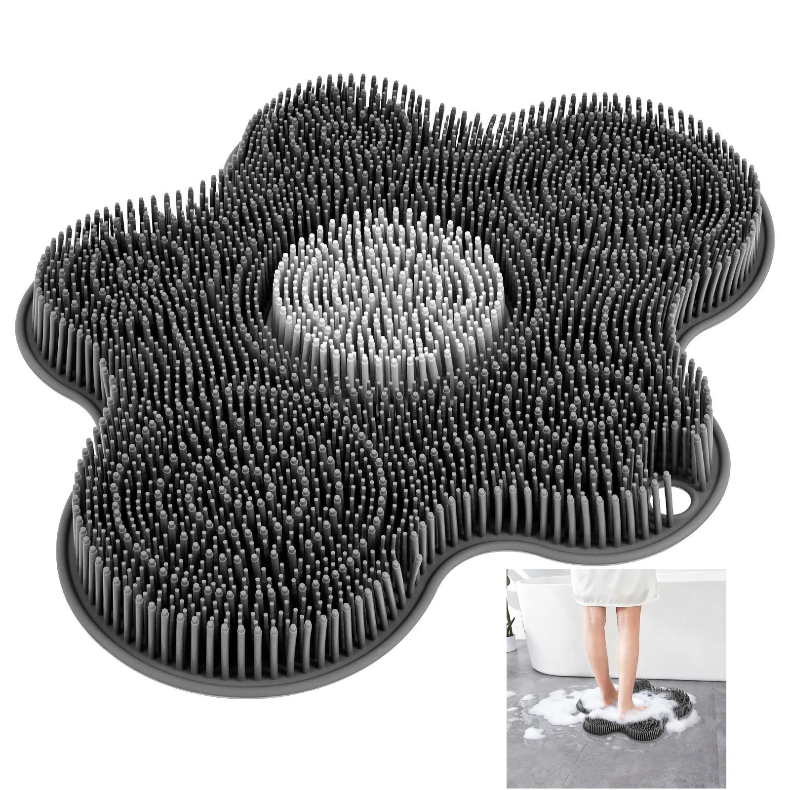 Bar Mat Rubber - Silikon Ayak Ovma Aleti Peeling Duş