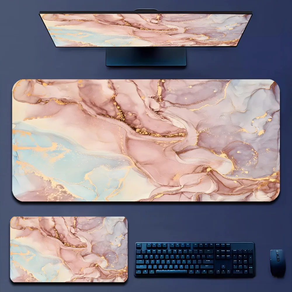 Bar Mat Rubber - Büyük Moda Mermer Mouse Pad 900x400