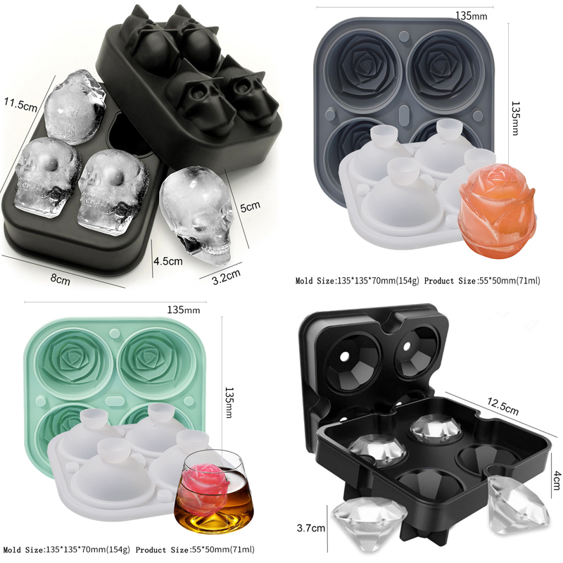 3D Silikon Elmas Kafatası Buz  - Ice Mold Sphere incelemesi ve fiyatı